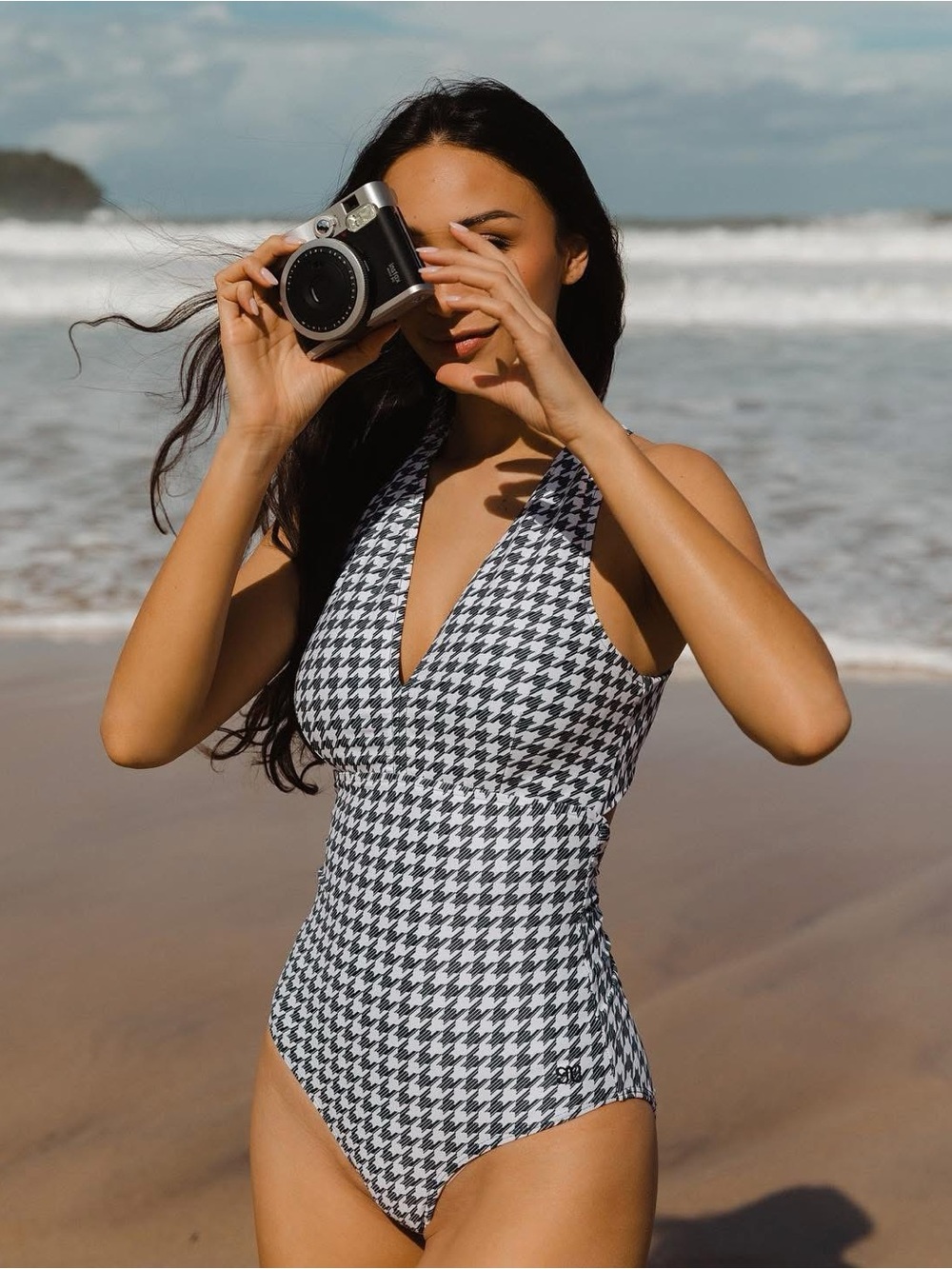 Albion Shell Shock Houndstooth Swimsuit